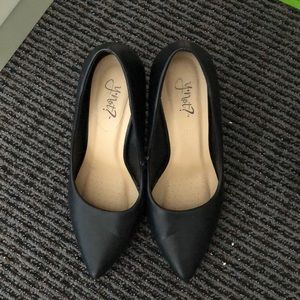 Black Leather Pumps